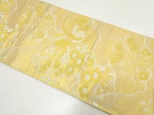アンティーク　鳳凰に菊・桔梗模様織り出し袋帯（材料）